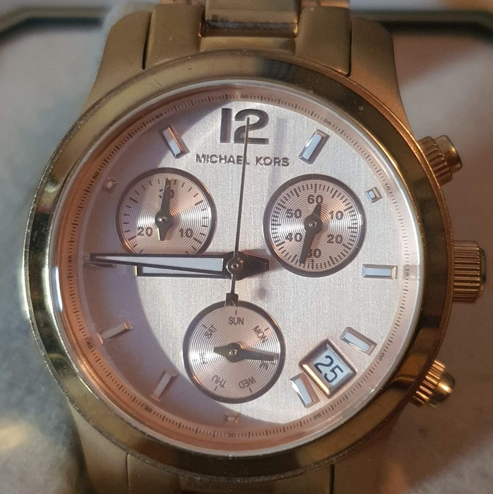Michael Kors MK5430 Rose Gold Runway Chronograph Women's Watch w/Date